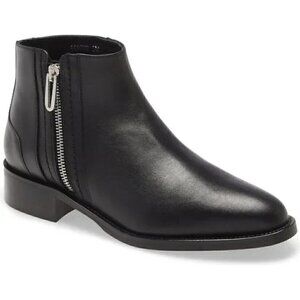 Aquatalia Nadie Black Leather Waterproof Ankle Boot Size 7